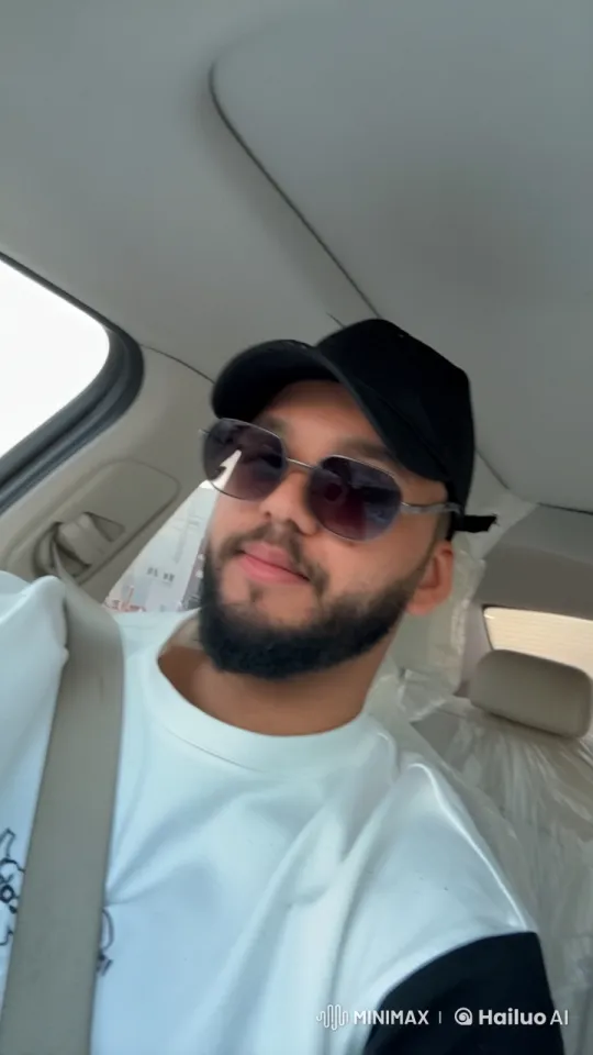 Man Celebrates Energetically in Live2D-Car Scene – AI Generated Video | Hailuo AI