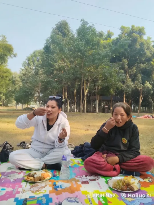 Peaceful Picnic Moment in a Forested Park – AI Generated Video | Hailuo AI