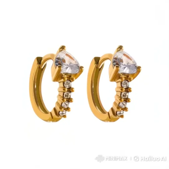 3D Animation: 360° Rotation of Gold Hoop Earrings in Claw Machine – AI Generated Video | Hailuo AI