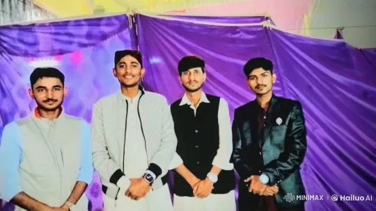 Four Men Share Affectionate Moment in Formal Attire – AI Generated Video | Hailuo AI