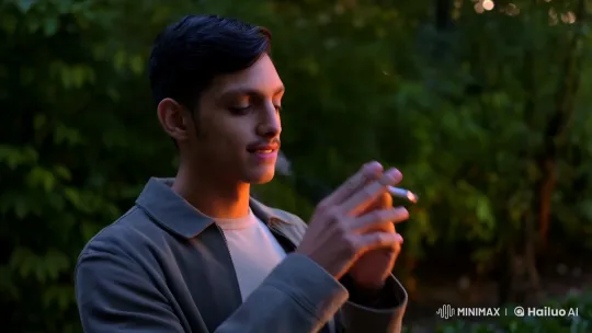 Contemplative Man Reflects in Evening's Gentle Light – AI Generated Video | Hailuo AI