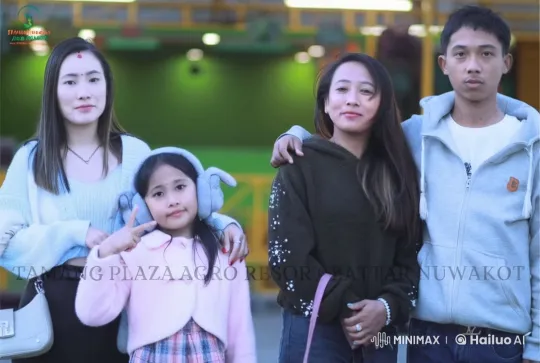 Friends Enjoy Playful Moments at Bright Winter Resort – AI Generated Video | Hailuo AI