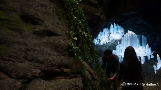 Zayn and Ayesha Discover the Luminous Hidden Cave – AI Generated Video | Hailuo AI