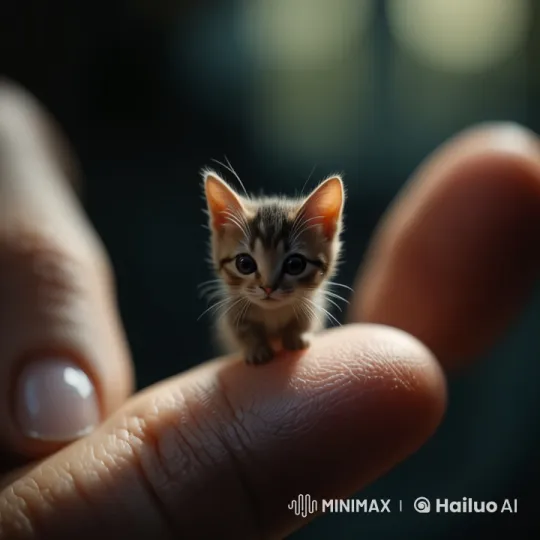Tiny Kitten's Curious Steps on Finger - Live2D Animation – AI Generated Video | Hailuo AI