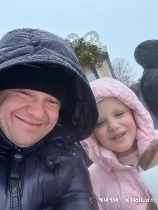 Winter Joy: Dancers Laughing in Snowy Festive Scene – AI Generated Video | Hailuo AI