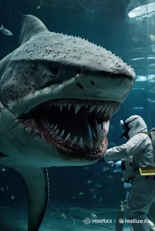 Scientists Face Uncontrolled Shark Experiment Gone Awry – AI Generated Video | Hailuo AI