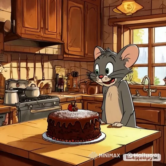 Tom and Jerry's Chocolate Cake Confrontation – AI Generated Video | Hailuo AI