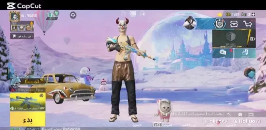 Winter Game Scene: Confident Protagonist Amidst Snowy Serenity – AI Generated Video | Hailuo AI