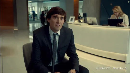 Anxious Job Candidate Prepares in Modern Office Lobby – AI Generated Video | Hailuo AI