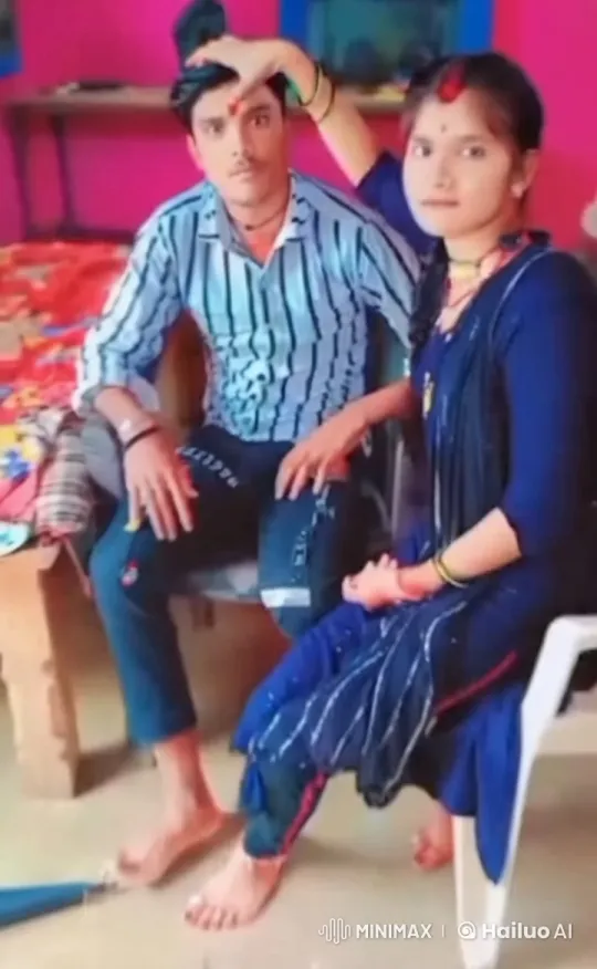 Couple Shares Intimate Moment in Colorful Room – AI Generated Video | Hailuo AI