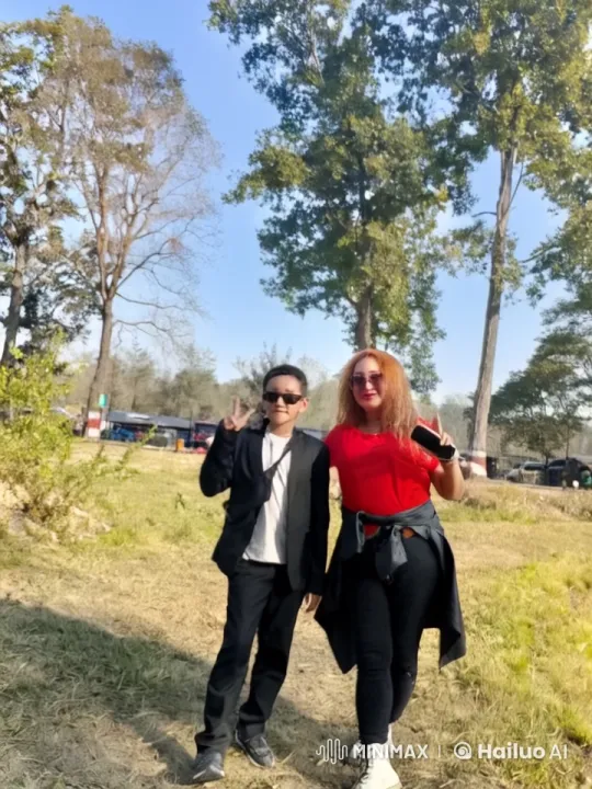 Boy and Woman Joyfully Running on a Sunny Day – AI Generated Video | Hailuo AI