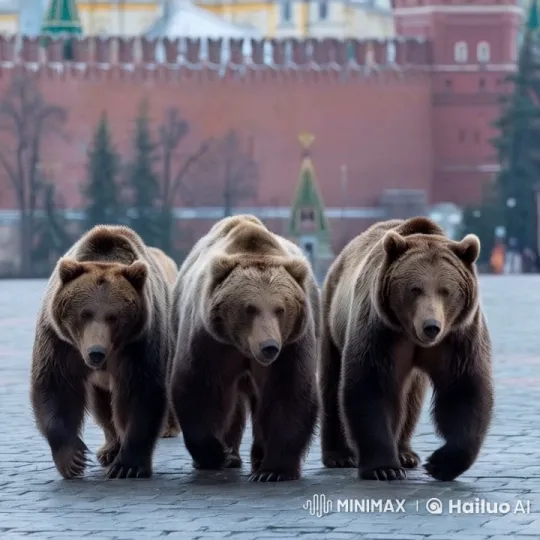 Bears Dance to Dubstep in Front of Historic Building – AI Generated Video | Hailuo AI