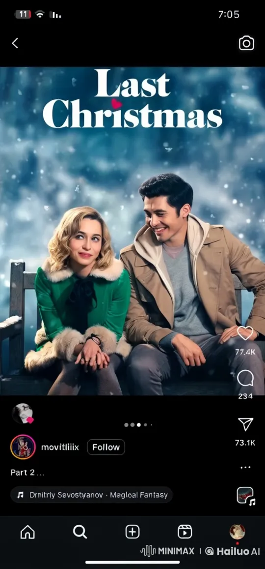 Last Christmas: A Bench, Snowfall, and Classic Melody – AI Generated Video | Hailuo AI