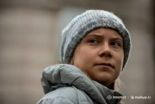 Greta Thunberg Transforms into a Green Worm on Carpet – AI Generated Video | Hailuo AI