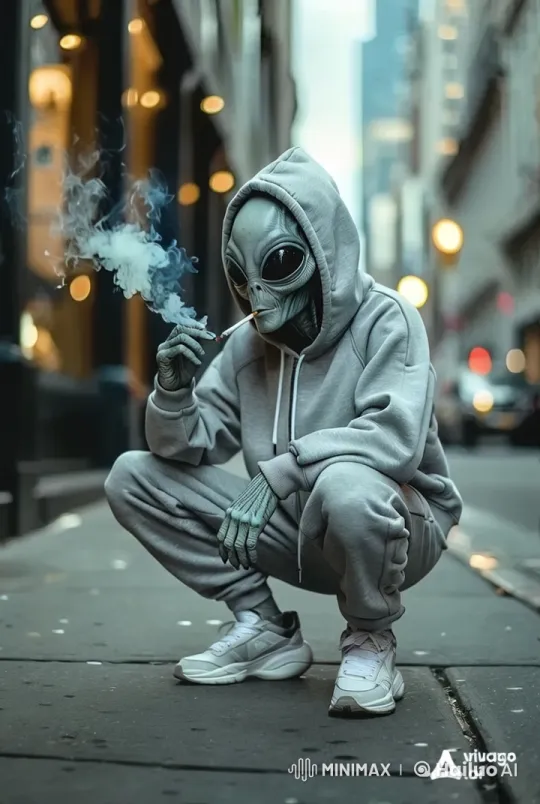 Alien Smokes in Urban Bokeh – AI Generated Video | Hailuo AI