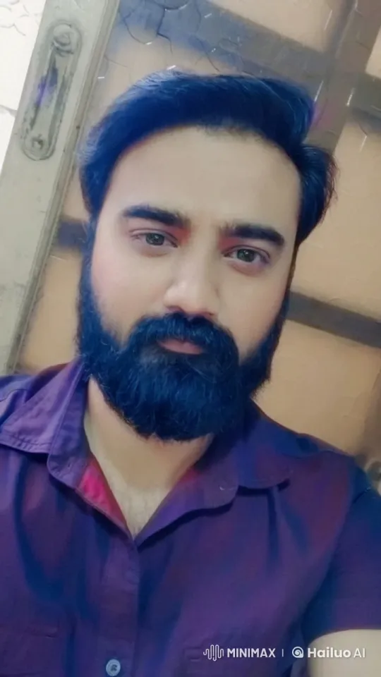 Man in Dark Purple Shirt Gives Engaging Interview – AI Generated Video | Hailuo AI