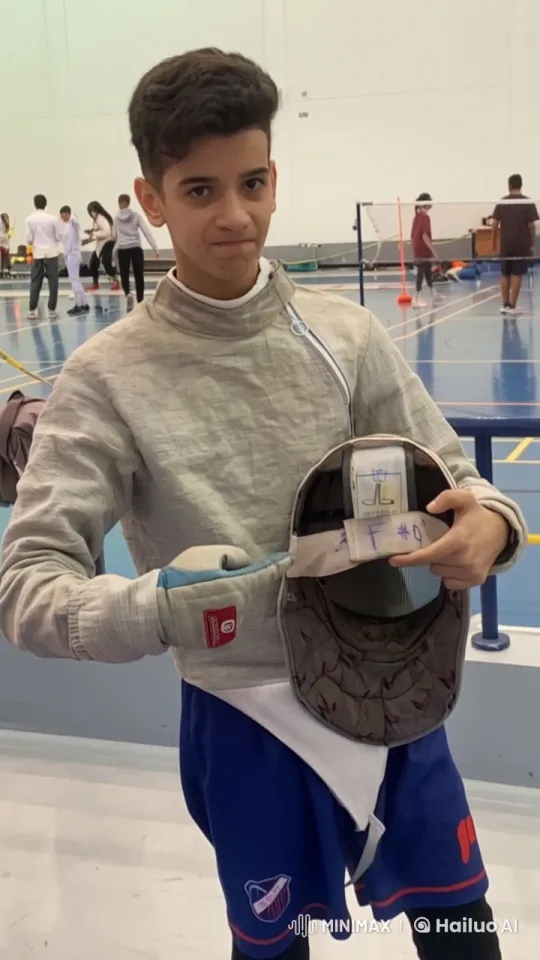 Young Fencer Prepares in Active Gym Atmosphere – AI Generated Video | Hailuo AI