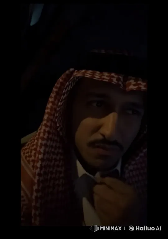 Man Smoking in Dim Light with Keffiyeh – AI Generated Video | Hailuo AI