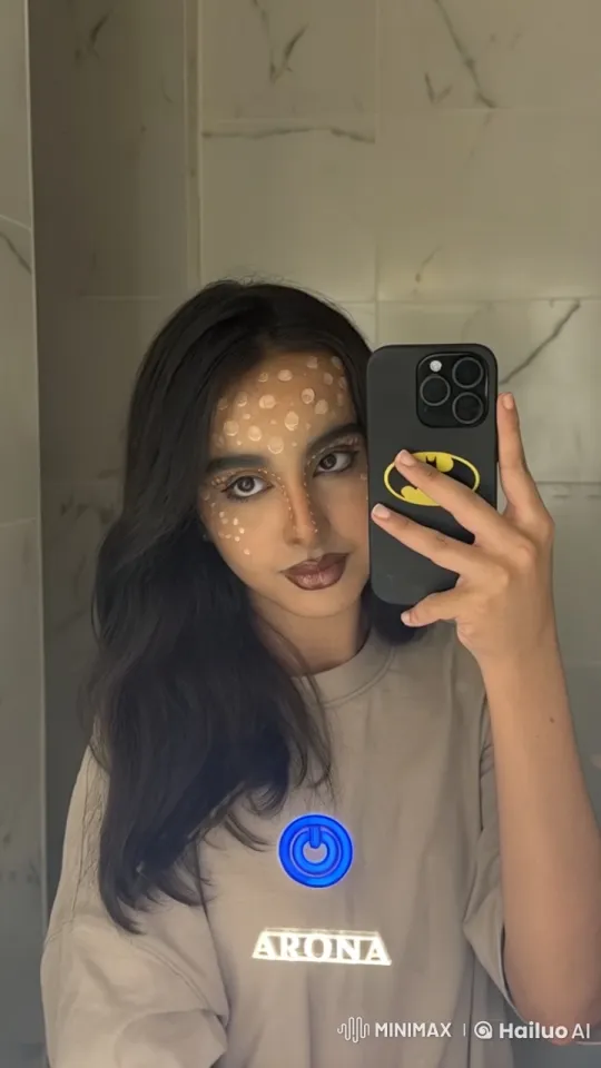 Selfie-Taking Smoker in Marble Bathroom – AI Generated Video | Hailuo AI