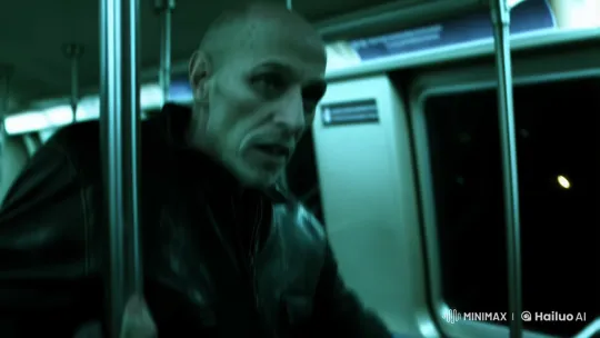 Eerie Subway Journey of a Weathered Middle-Aged Man – AI Generated Video | Hailuo AI
