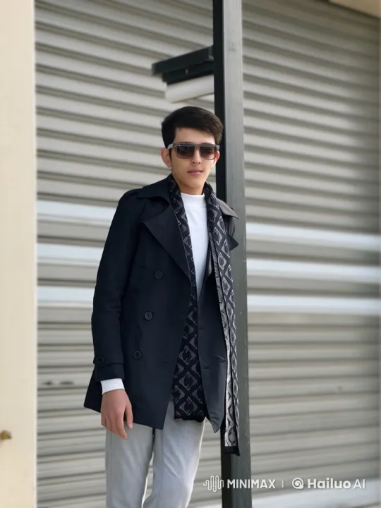 Casual Elegance: Urban-Style Young Man Smoking – AI Generated Video | Hailuo AI
