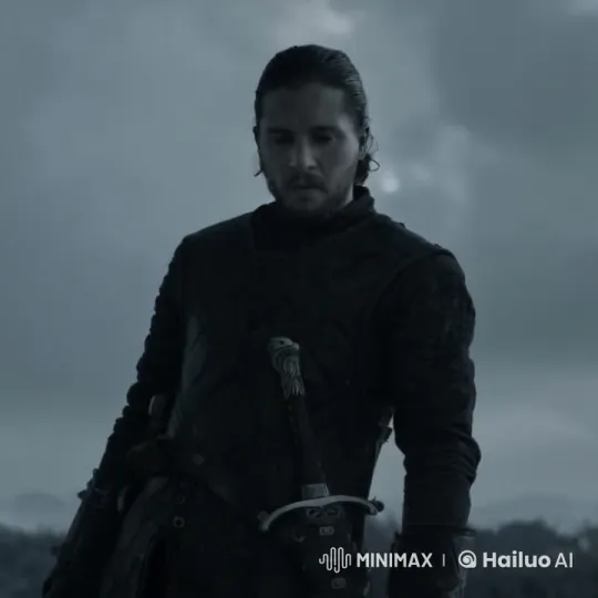 Mysterious Armored Figure Smokes in Moody Landscape – AI Generated Video | Hailuo AI