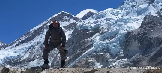 Mountaineer Navigates Rugged Ridge Amidst Majestic Peaks – AI Generated Video | Hailuo AI