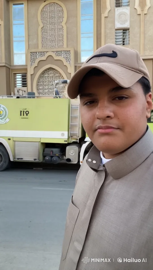 Traditional Attire, Ornate Building, and Emergency Vehicle Scene – AI Generated Video | Hailuo AI