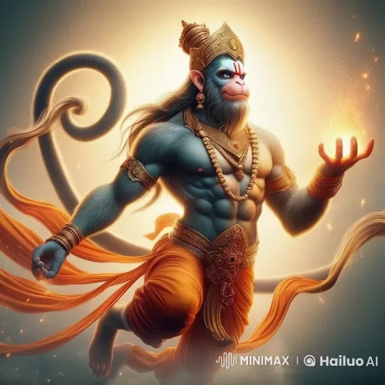 Epic Animated Monkey Stands Amidst Burning Legendary Palace – AI Generated Video | Hailuo AI