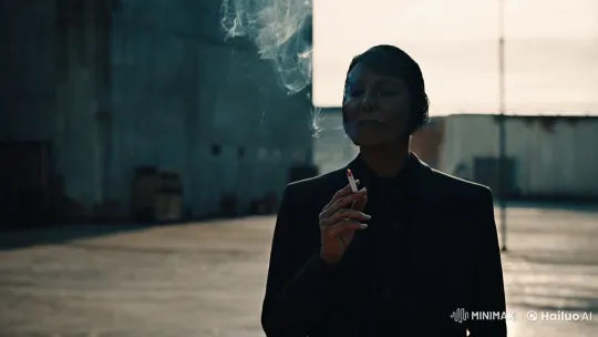 Contemplative Figure in Industrial Slow-Motion Setting – AI Generated Video | Hailuo AI