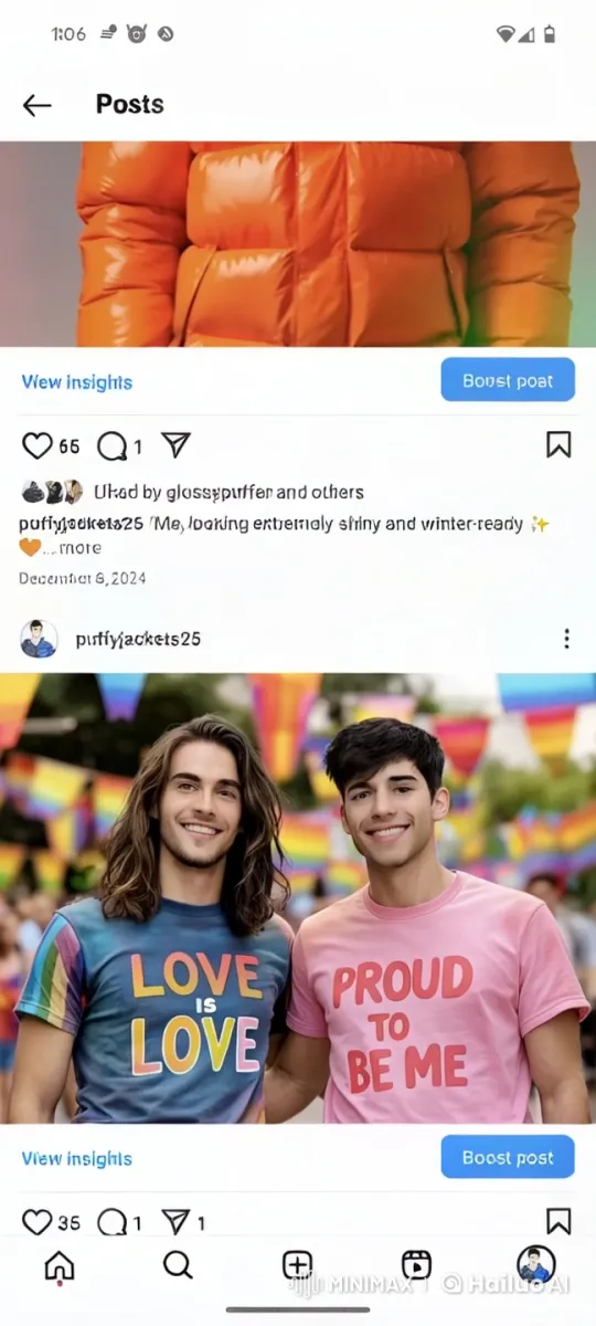 Two Men Embrace in a Celebration of Love and Pride – AI Generated Video | Hailuo AI