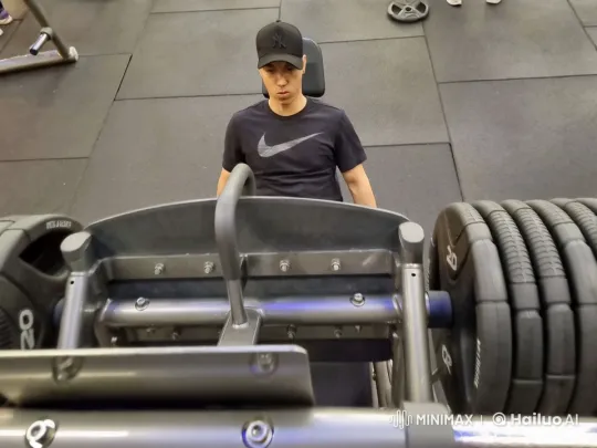 Gym Explosion: Leg Press Chaos and Dust – AI Generated Video | Hailuo AI