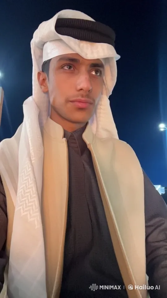 Man in Traditional Attire Contemplates Under Night Sky – AI Generated Video | Hailuo AI