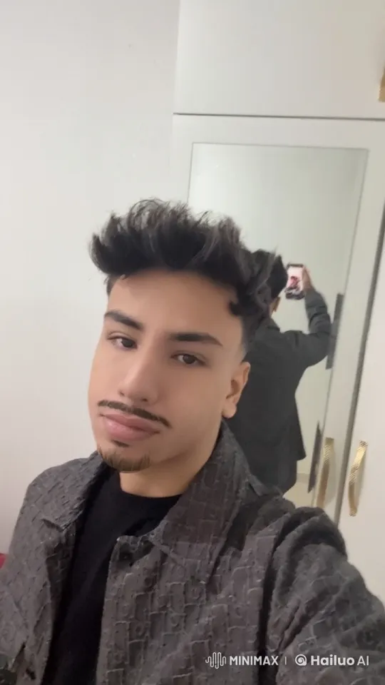 Person Smoking in Front of Mirror – AI Generated Video | Hailuo AI