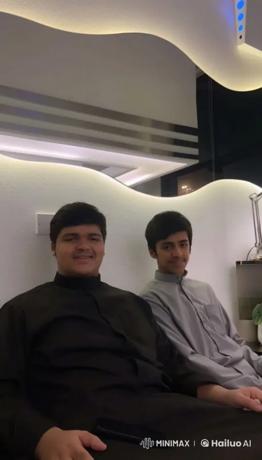Two Men Reflect in a Modern Room with Gentle Lighting – AI Generated Video | Hailuo AI