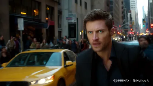 Mysterious Man's Futuristic Journey Through New York – AI Generated Video | Hailuo AI