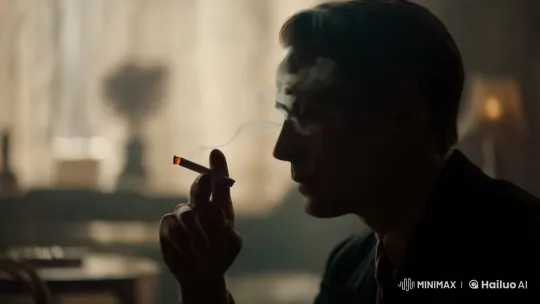 Introspective Figure in a Smoky, Vintage Setting – AI Generated Video | Hailuo AI