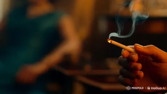 Vintage Elegance: A Woman in Smoke – AI Generated Video | Hailuo AI