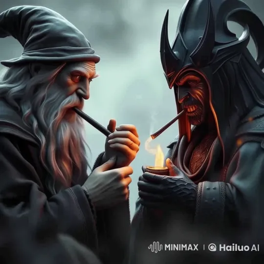 Gandalf and Sauron Share a Peaceful Pipe in Live2D Animation – AI Generated Video | Hailuo AI