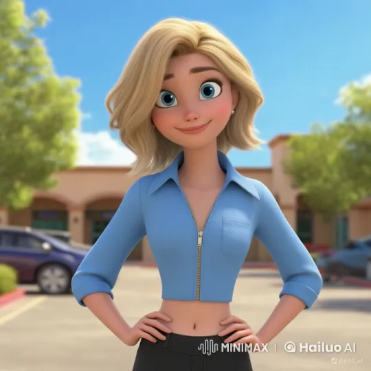 Animated Suburban Shopping Center Scene with Annoyed Character – AI Generated Video | Hailuo AI