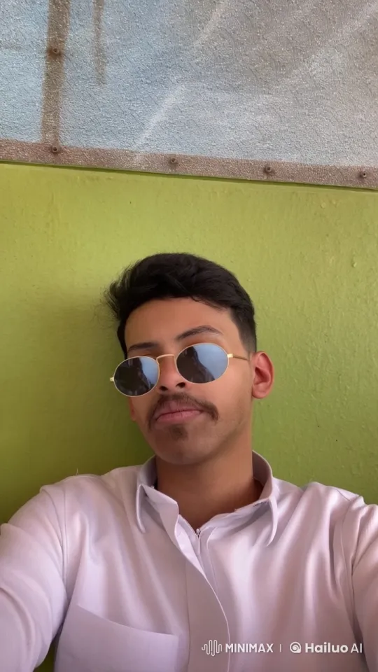 Man Smoking Against Green Wall with Steady Puffs – AI Generated Video | Hailuo AI