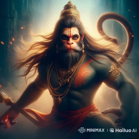 Legendary Palace Fire: Majestic White Monkey Stands Amidst Flames – AI Generated Video | Hailuo AI