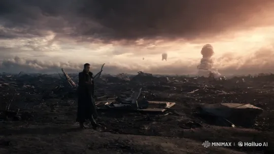 Last Human Resilience in Alien-Devastated Wasteland – AI Generated Video | Hailuo AI