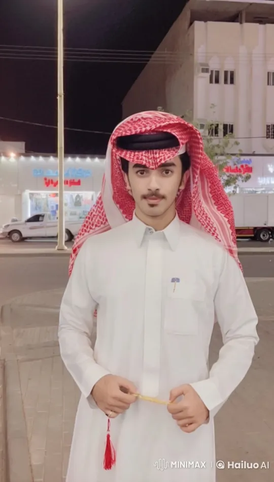 Man in White Attire Smokes Calmly on Noisy Night Street – AI Generated Video | Hailuo AI