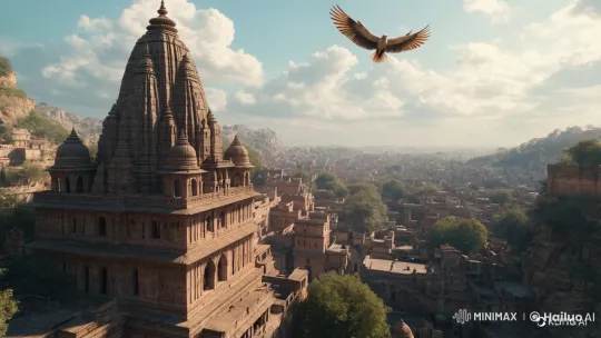 Majestic Ancient City: A 360-Degree Cinematic Journey – AI Generated Video | Hailuo AI