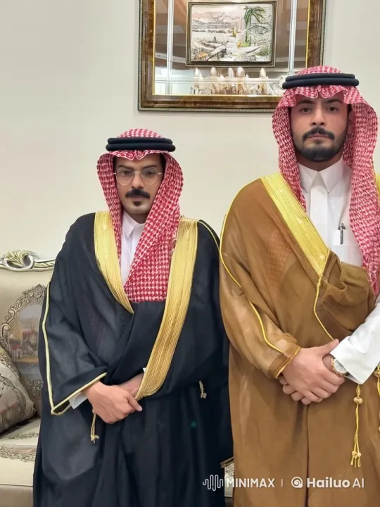 Saudi Men in Traditional Attire in Elegant Setting – AI Generated Video | Hailuo AI