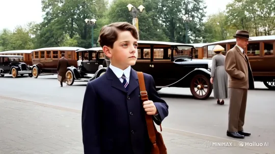 Boy Reunites with Father at 1930s Bus Station – AI Generated Video | Hailuo AI
