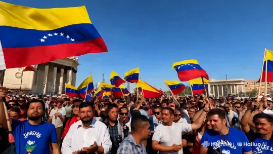 Venezuelan National Pride Celebration in Public Square – AI Generated Video | Hailuo AI