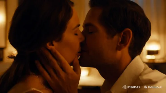 Intimate Couple's Moment Illuminated by Golden Light – AI Generated Video | Hailuo AI