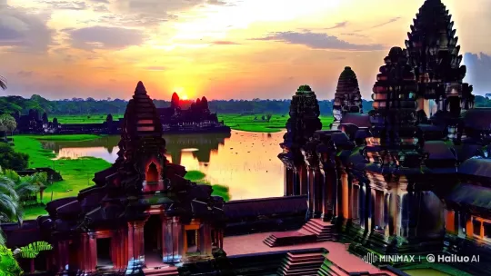Siem Reap: Gateway to Angkor Wat's Historical and Natural Beauty – AI Generated Video | Hailuo AI